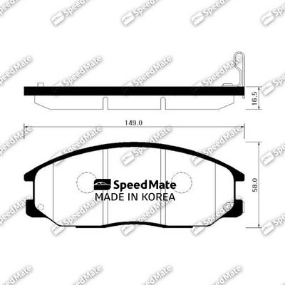 SpeedMate SM-BPH036 - Kit de plaquettes de frein, frein à disque cwaw.fr