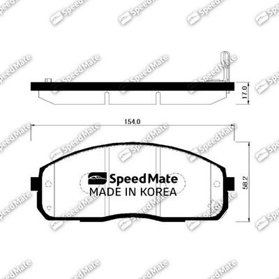 SpeedMate SM-BPH030 - Kit de plaquettes de frein, frein à disque cwaw.fr