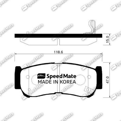 SpeedMate SM-BPH031 - Kit de plaquettes de frein, frein à disque cwaw.fr