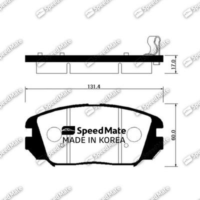 SpeedMate SM-BPH032 - Kit de plaquettes de frein, frein à disque cwaw.fr