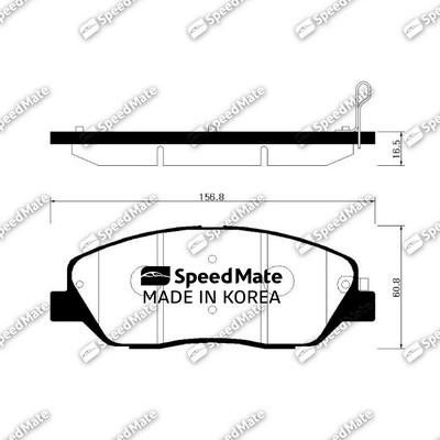 SpeedMate SM-BPH029 - Kit de plaquettes de frein, frein à disque cwaw.fr