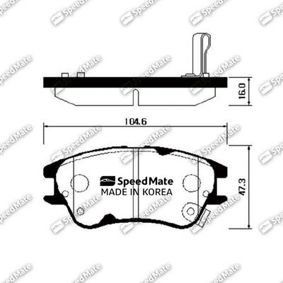 SpeedMate SM-BPH024 - Kit de plaquettes de frein, frein à disque cwaw.fr