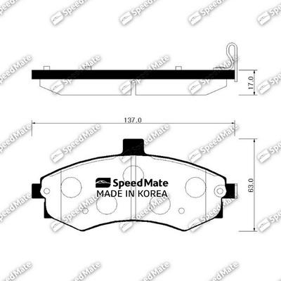 SpeedMate SM-BPH025 - Kit de plaquettes de frein, frein à disque cwaw.fr