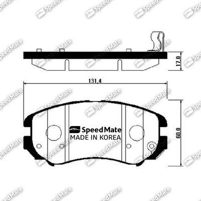 SpeedMate SM-BPH026 - Kit de plaquettes de frein, frein à disque cwaw.fr