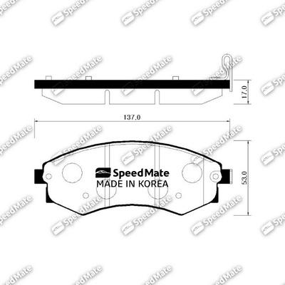 SpeedMate SM-BPH020 - Kit de plaquettes de frein, frein à disque cwaw.fr