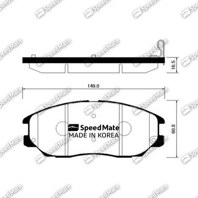 SpeedMate SM-BPH028 - Kit de plaquettes de frein, frein à disque cwaw.fr