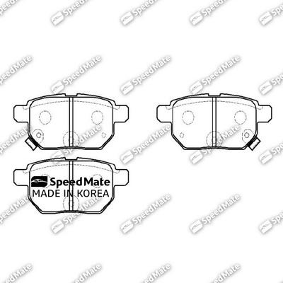 SpeedMate SM-BPJ012 - Kit de plaquettes de frein, frein à disque cwaw.fr