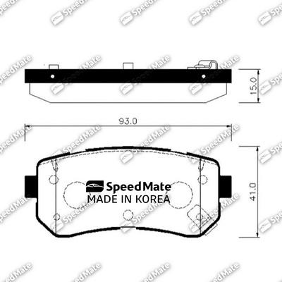 SpeedMate SM-BPK040 - Kit de plaquettes de frein, frein à disque cwaw.fr