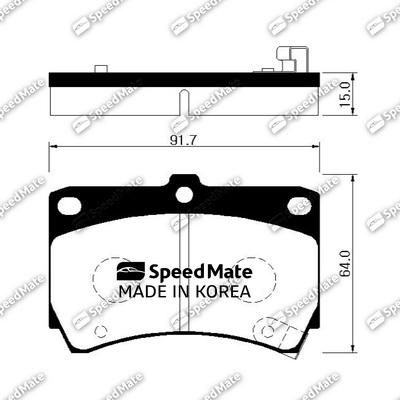 SpeedMate SM-BPK009 - Kit de plaquettes de frein, frein à disque cwaw.fr