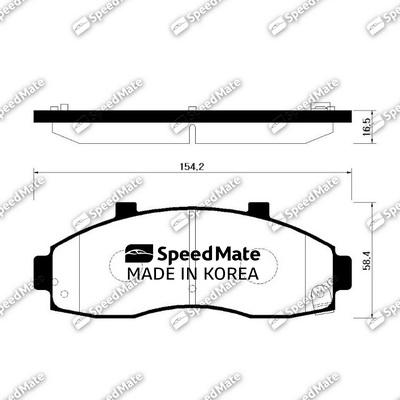 SpeedMate SM-BPK015 - Kit de plaquettes de frein, frein à disque cwaw.fr