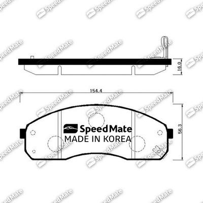 SpeedMate SM-BPK018 - Kit de plaquettes de frein, frein à disque cwaw.fr