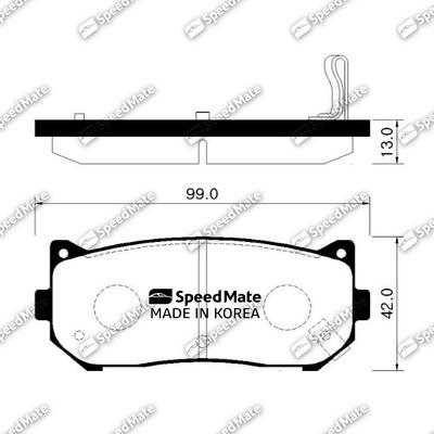 SpeedMate SM-BPK013 - Kit de plaquettes de frein, frein à disque cwaw.fr