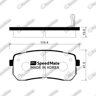 SpeedMate SM-BPK034 - Kit de plaquettes de frein, frein à disque cwaw.fr