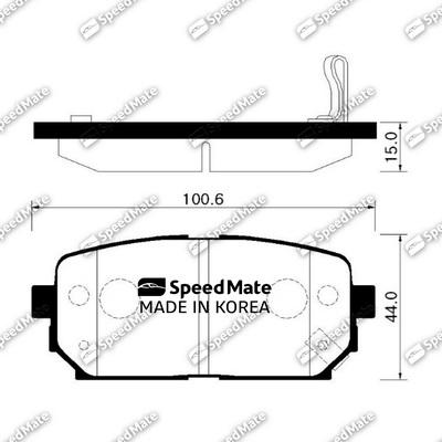 SpeedMate SM-BPK035 - Kit de plaquettes de frein, frein à disque cwaw.fr