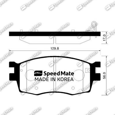 SpeedMate SM-BPK031 - Kit de plaquettes de frein, frein à disque cwaw.fr