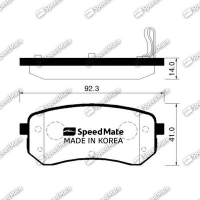 SpeedMate SM-BPK032 - Kit de plaquettes de frein, frein à disque cwaw.fr