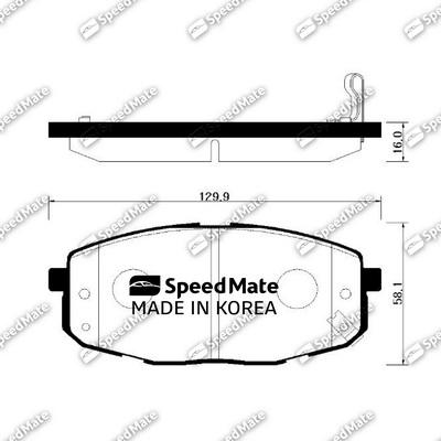 SpeedMate SM-BPK024 - Kit de plaquettes de frein, frein à disque cwaw.fr