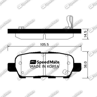 SpeedMate SM-BPS009 - Kit de plaquettes de frein, frein à disque cwaw.fr