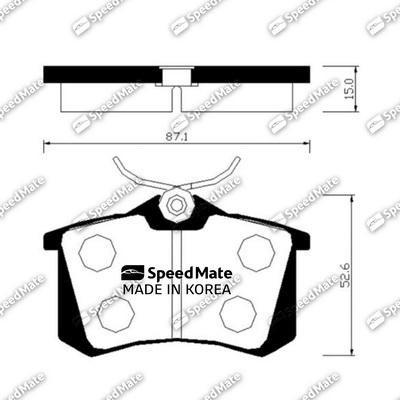 SpeedMate SM-BPS011 - Kit de plaquettes de frein, frein à disque cwaw.fr