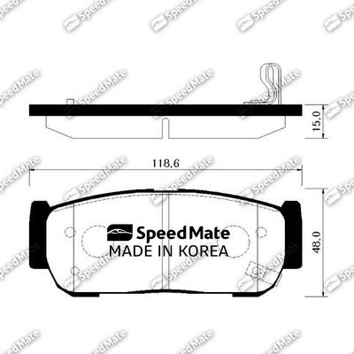 SpeedMate SM-BPY009 - Kit de plaquettes de frein, frein à disque cwaw.fr