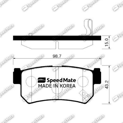 SpeedMate SM-BPY008 - Kit de plaquettes de frein, frein à disque cwaw.fr