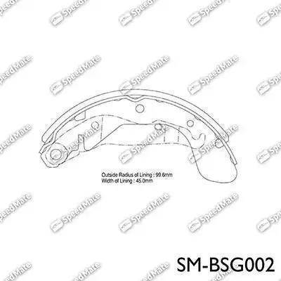 SpeedMate SM-BSG002 - Jeu de mâchoires de frein cwaw.fr