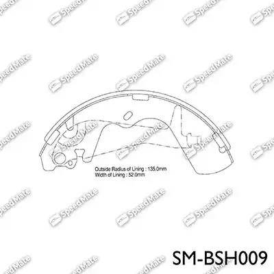 SpeedMate SM-BSH009 - Jeu de mâchoires de frein cwaw.fr