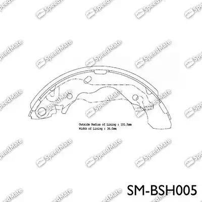 SpeedMate SM-BSH005 - Jeu de mâchoires de frein cwaw.fr