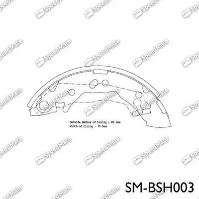 SpeedMate SM-BSH003 - Jeu de mâchoires de frein cwaw.fr