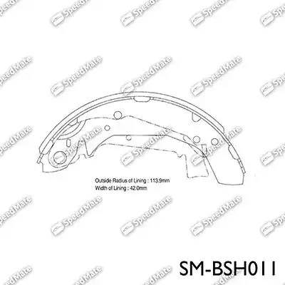 SpeedMate SM-BSH011 - Jeu de mâchoires de frein cwaw.fr