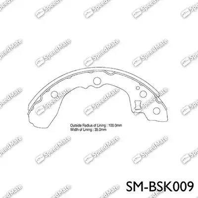 SpeedMate SM-BSK009 - Jeu de mâchoires de frein cwaw.fr