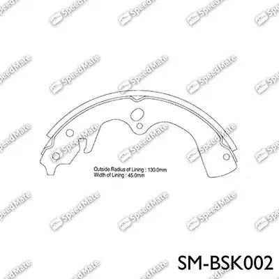 SpeedMate SM-BSK002 - Jeu de mâchoires de frein cwaw.fr