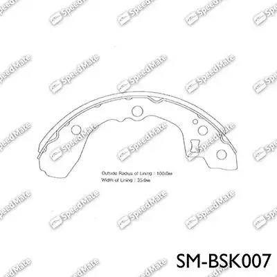 SpeedMate SM-BSK007 - Jeu de mâchoires de frein cwaw.fr