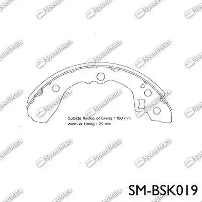 SpeedMate SM-BSK019 - Jeu de mâchoires de frein cwaw.fr