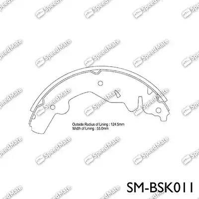 SpeedMate SM-BSK011 - Jeu de mâchoires de frein cwaw.fr