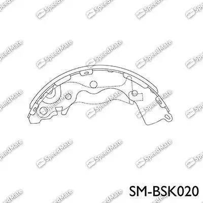 SpeedMate SM-BSK020 - Jeu de mâchoires de frein cwaw.fr