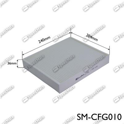 SpeedMate SM-CFG010 - Filtre, air de l'habitacle cwaw.fr