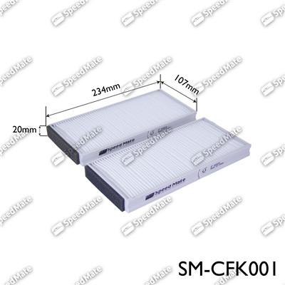 SpeedMate SM-CFK001 - Filtre, air de l'habitacle cwaw.fr