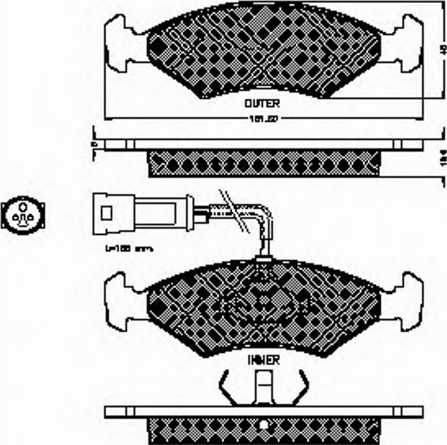 Spidan 30944 - Kit de plaquettes de frein, frein à disque cwaw.fr