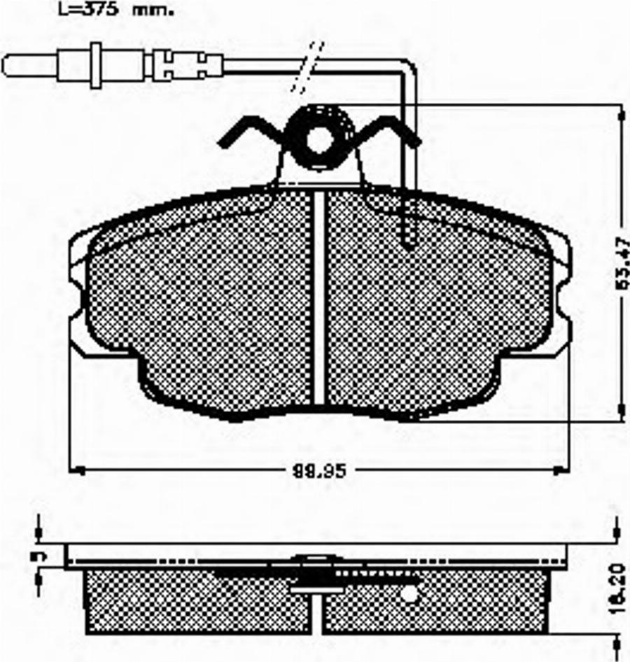 Spidan 30947 - Kit de plaquettes de frein, frein à disque cwaw.fr