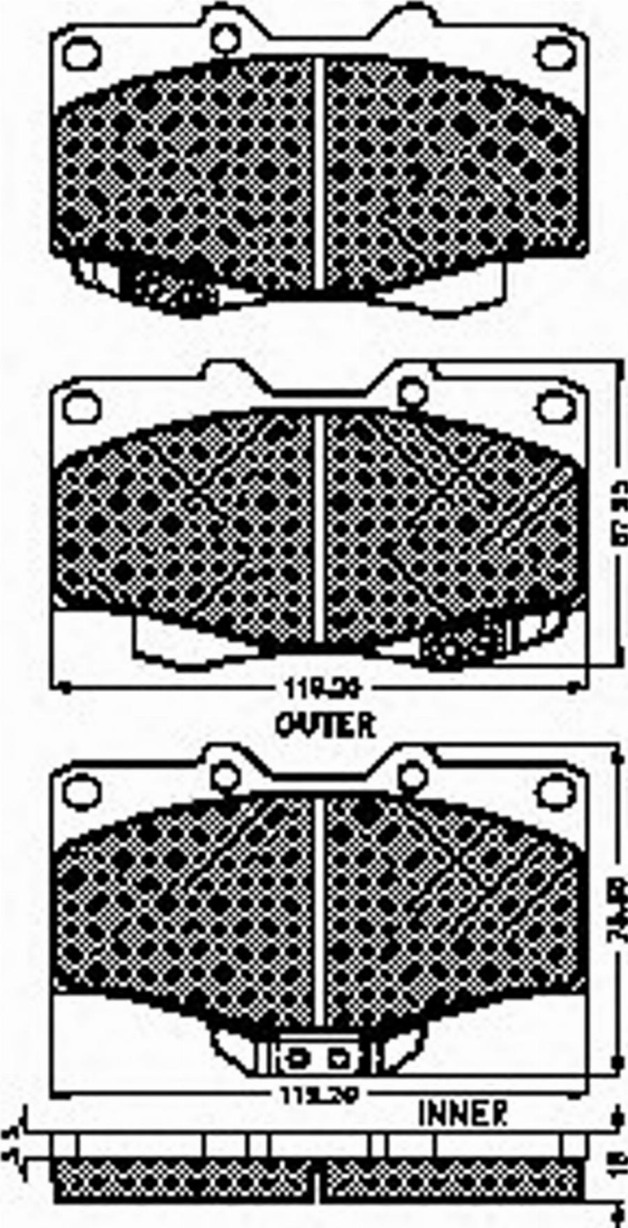 Spidan 30958 - Kit de plaquettes de frein, frein à disque cwaw.fr