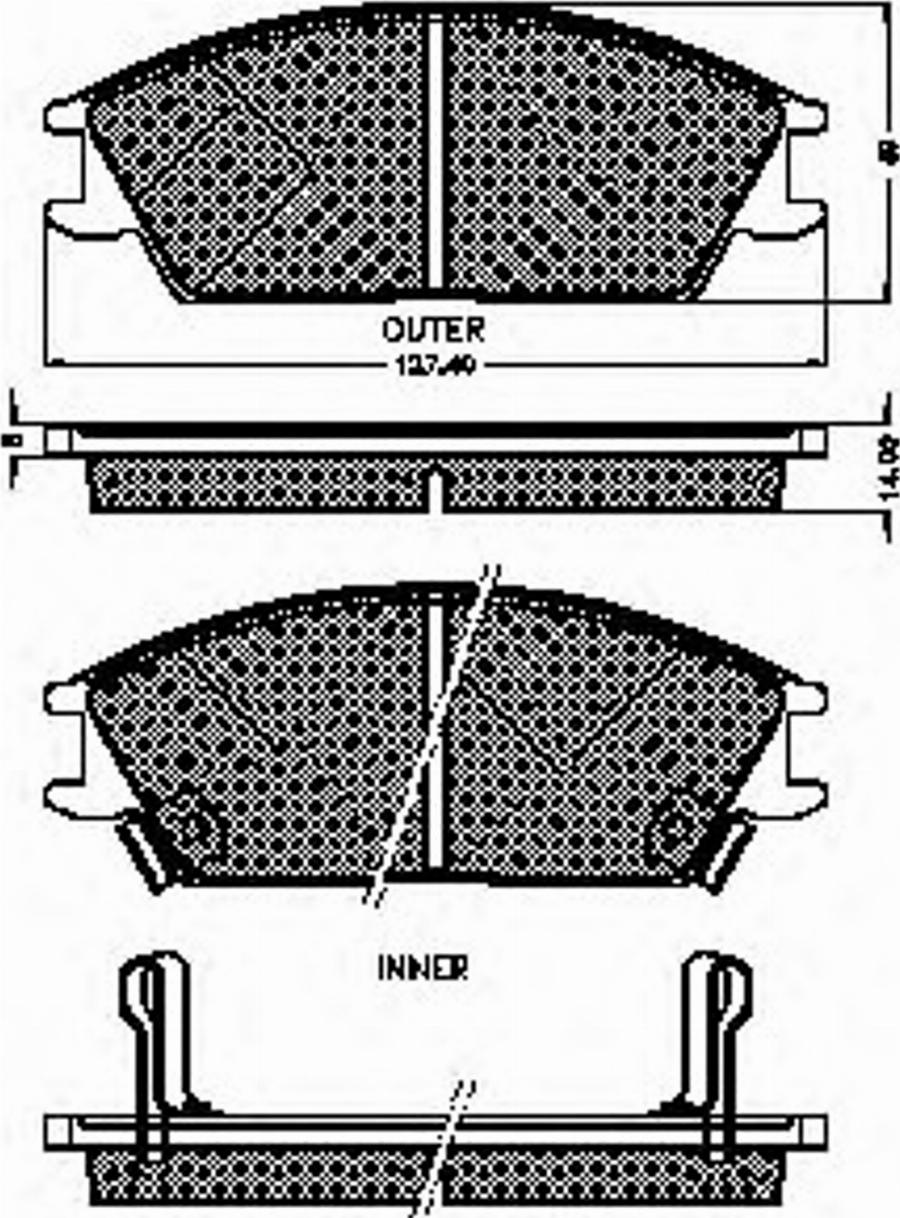 Spidan 30988 - Kit de plaquettes de frein, frein à disque cwaw.fr