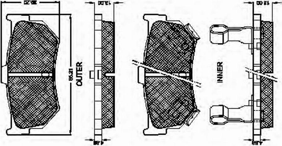 Spidan 30195 - Kit de plaquettes de frein, frein à disque cwaw.fr