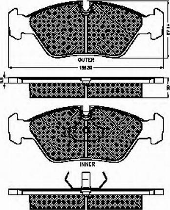 Spidan 30163 - Kit de plaquettes de frein, frein à disque cwaw.fr