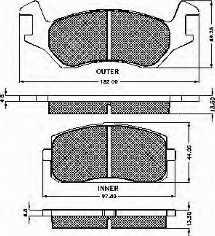 Spidan 30117 - Kit de plaquettes de frein, frein à disque cwaw.fr