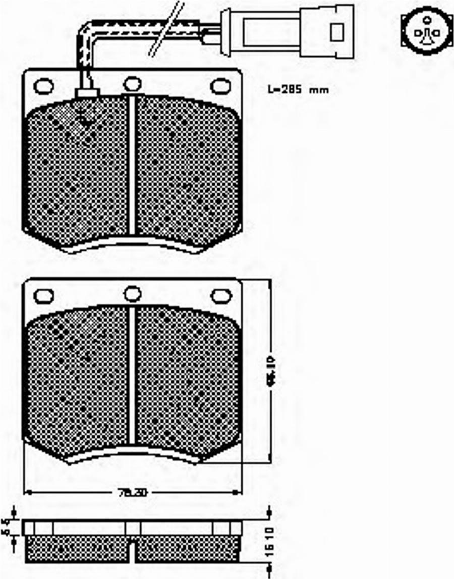 Spidan 30184 - Kit de plaquettes de frein, frein à disque cwaw.fr