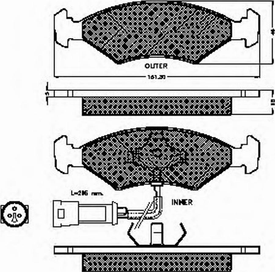 Spidan 30132 - Kit de plaquettes de frein, frein à disque cwaw.fr