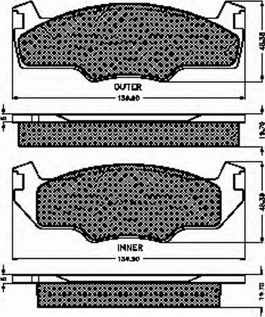 Spidan 30129 - Kit de plaquettes de frein, frein à disque cwaw.fr