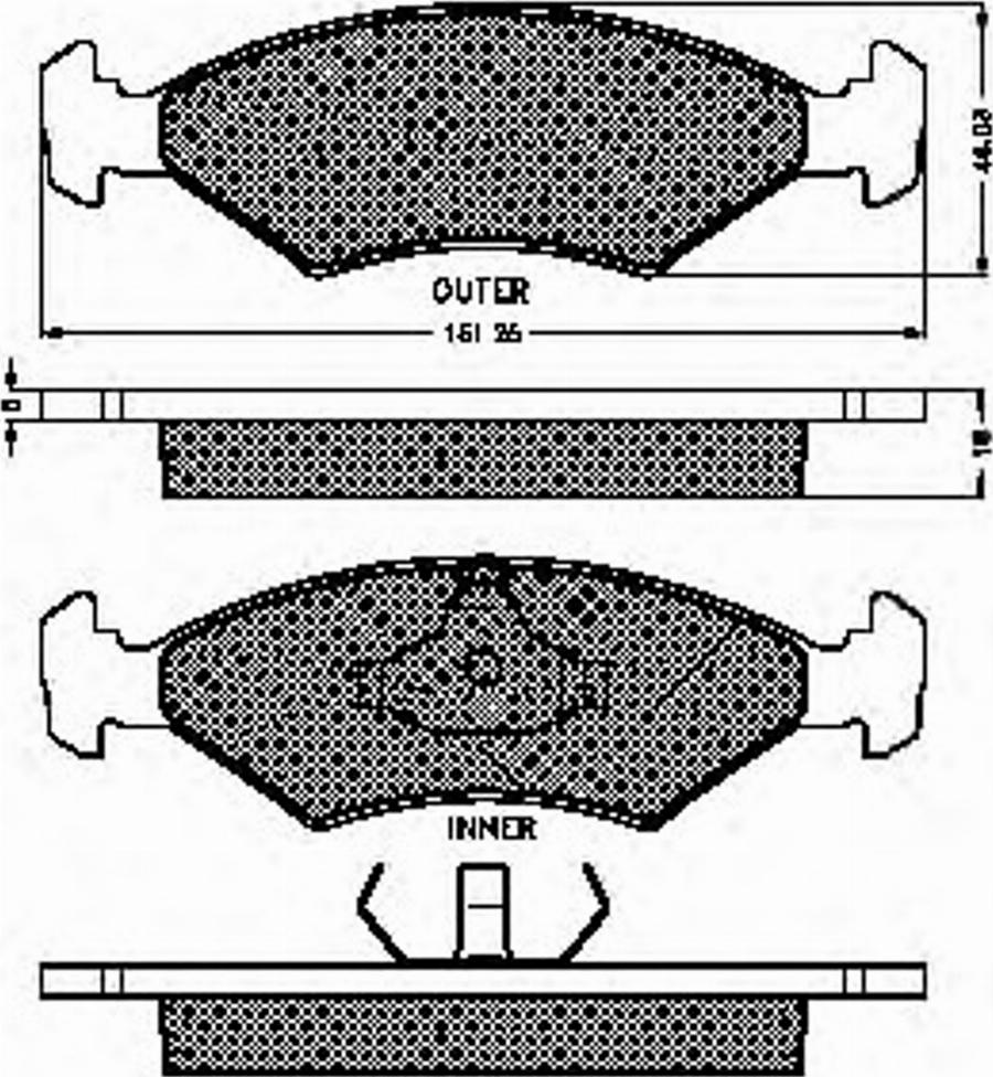 Spidan 30126 - Kit de plaquettes de frein, frein à disque cwaw.fr