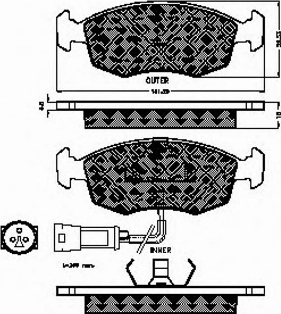 Spidan 30177 - Kit de plaquettes de frein, frein à disque cwaw.fr